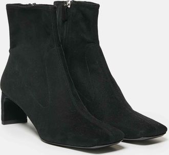 Prada Black Heeled Ankle Boots Size 38