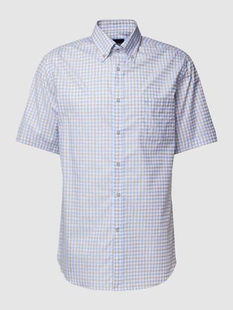 Paul & Shark Paul & Shark Regular Fit Freizeithemd mit Vichy-Karo in Beige, Größe 39