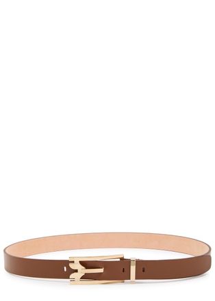 Victoria Beckham Dorian Pin Buckle Leather Belt - Tan - 100 (UK18 / Xxl)
