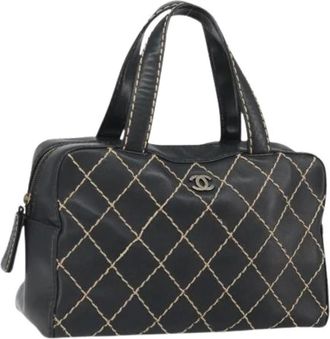Chanel Pre-owned Handbags, female, Black, Size: ONE SIZE Pre-owned Vintage Handbag