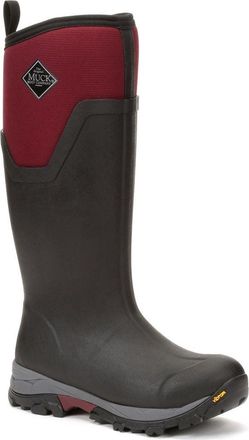 The Original Muck Boot Company Unisex Arctic Ice Tall Rubber Black/Maroon Wellington - Size UK 8