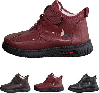 Generic Women Winter Snow Boots with Fur Lined Thickened Warm Snow Boots Waterproof Non Slip Walking Shoes for Women Lightweight Comfortable Outdoor Booties w