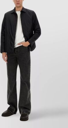 Aspesi point collar cuffed sleeves shirt jacket