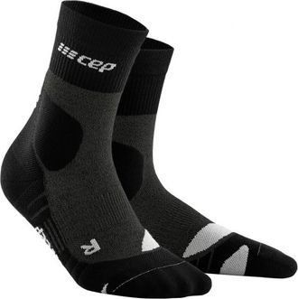 CEP Hiking Merino Mid-Cut Socks Kompressionssocken für Herren | schwarz