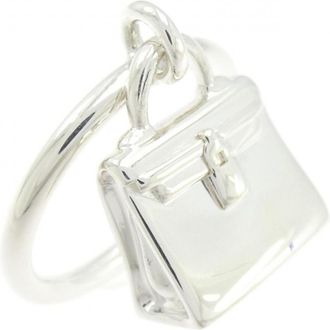 Herm&egrave;s Silver Silver 925 Band Ring (Pre-Owned)