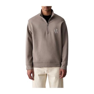A|X Armani Exchange Hoodies & sweatvesten, Heren, Beige, XS, Katoen, Zip-up Sweatshirt