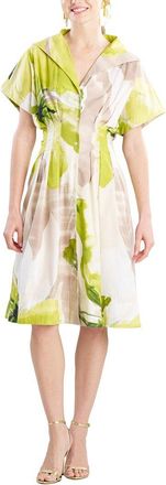 Natori Orchid Poplin Pleat Shirtdress