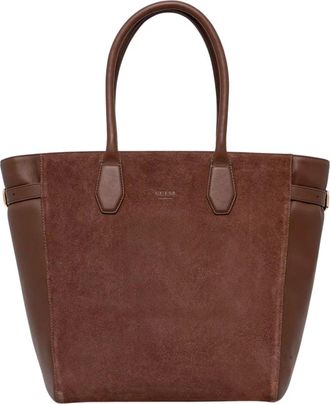 Guess Tassen, Dames, Bruin, ONE Size, Leer, Anitha Tote