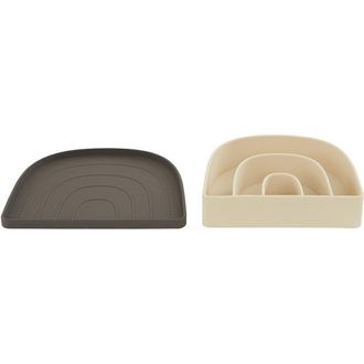 OYOY Rainbow Plate & Bowl in Choko/vanilla at Nordstrom
