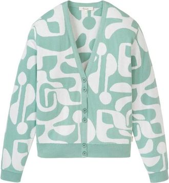 Tranquillo Lockere Strickjacke Freizeitjacke für Damen | türkis