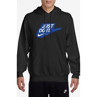 Nike Sportswear Club Fleece Hoodie in Black/White at Nordstrom Rack, Size Xx-Large