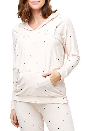 Nom Maternity Simone Maternity & Nursing Hoodie in Dots at Nordstrom, Size X-Small