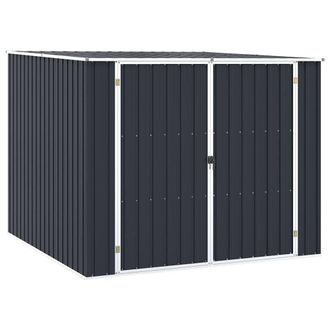 Berkfield Home Garden Shed Anthracite 195x198x159 cm Galvanised Steel in Dark Grey | Size: 195 x 198 x 159 cm