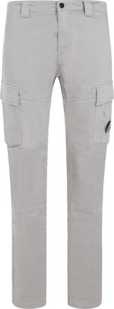 C.P. Company Stretch Sateen Lens Cargo Broek - Heren - Slim Fit Broeken - Grijs - XL - Katoen - Broeken