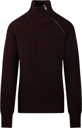 Giuseppe Di Morabito Maglione in maglia con zip e pizzo - - Knitwear - Donna - Marrone - M