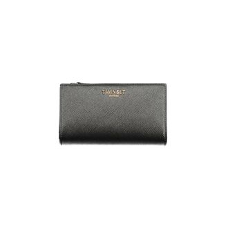 Twinset Cartera de Piel Saffiano con Cierre de Cremallera - Accessories - Mujer - Negro - ONE SIZE