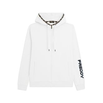 Freddy Felpa con cappuccio e zip in cotone interlock