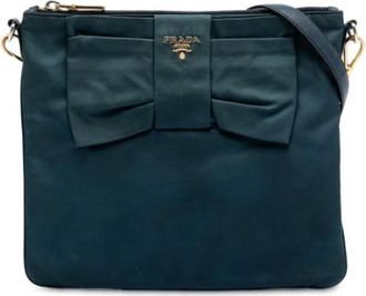 Prada Pre-owned Cross Body Bags, female, Blue, Size: ONE SIZE Pre-owned Nylon Crossbody Bag