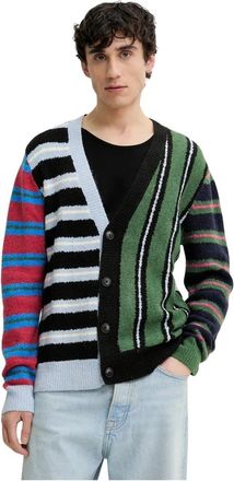 Desigual Midstripes Vest - Heren - Vesten - Veelkleurig - M - Wol - Truien & Vesten