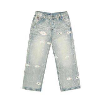 KidSuper Studios Loose-fit Jeans, male, Blue, Size: XL From A Place Ive Never Been Pants