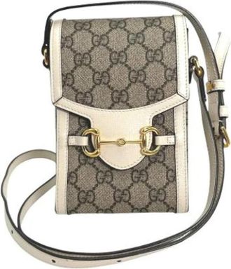 Gucci Pre-owned Canvas gucci-bags - Dames - Vintage Schoudertas - Bruin - ONE Size - Vintage
