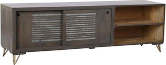 DKD Home Decor Mueble De Tv Dkd Home Decor Metal Marr&oacute;n Madera De Mango 160 X 40 X 50 Cm 8424002022587 S3040603 Dkd Home Decor