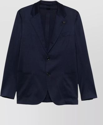 Lardini single breasted jacket notch lapel design