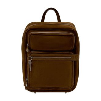 Acne Studios Unisex Backpack Brown Calfskin