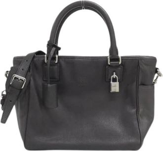 Loewe Pre-owned Geitenleren Handtas - Dames - Vintage Schoudertas - Zwart - ONE Size - Leer - Vintage