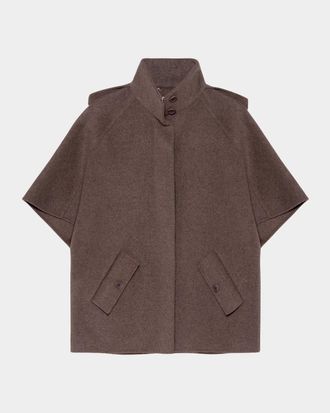 SIMKHAI Luly Wool-Blend Poncho