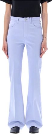 Marni Lila Uitlopende Broek - Dames - Straight fit broeken - Paars - 2XS - Broeken