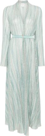 Forte_Forte lurex midi dress - Blue