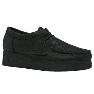 Clarks Wallacraft Nubuck Womens Lace Up Shoes - Black - Size:UK 4.5