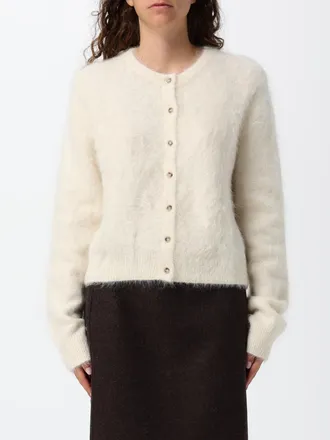 Soft Goat Cardigan in lana con scollo a girocollo e chiusura a bottoni