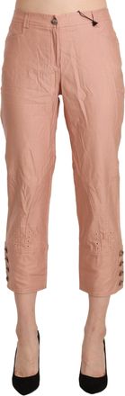 Ermanno Scervino Cotton High Waist Cropped Trouser Womens Pants