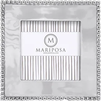 Mariposa Beaded Recycled Aluminum Picture Frame in Silver at Nordstrom