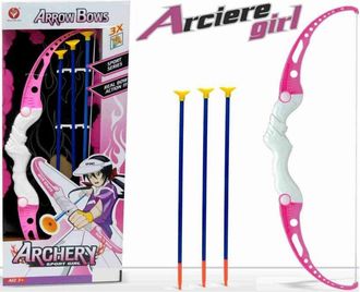 Trade Shop Trade Shop - Arciere Girl Arco Con 3 Frecce Giocattolo Gioco Bambine