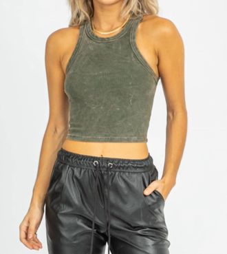 Emory Park Ribbed Racerback Tank In Olive