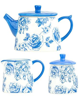10 Strawberry Street Bella 3Pc Tea Service Set