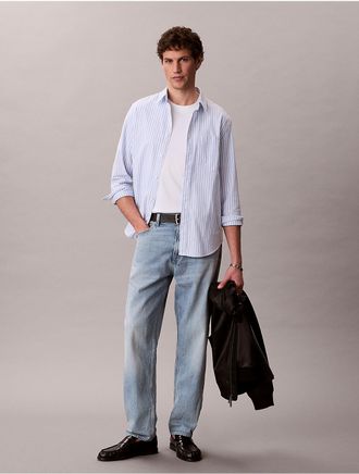 Calvin Klein Mens 90s Tapered Jeans - Medium Blue - 34W x 30L