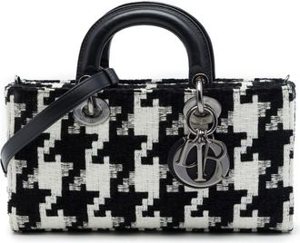 Dior Pre-owned Dior Medium Canvas Macro Houndstooth Lady D Joy Satchel Ladies UF4A7V0ZJB6Z5NYN