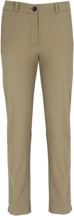 Roberto Ricci Design Cropped Broeken - Dames - Vrijetijds broeken - Bruin - S - Leer - Broeken