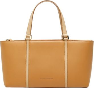 Burberry Beige Leather Handbag Tote Bag (Pre-Owned)