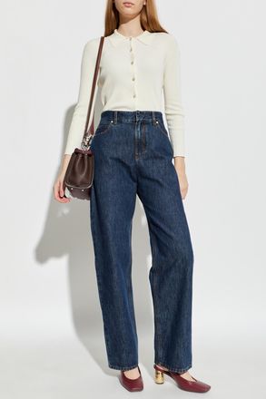 Fendi High-waisted Jeans, Womens, Navy Blue