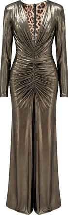 Philipp Plein Lange Jurk - Dames - Avondkleed - Geel - M - Kleedjes