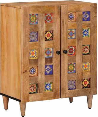 vidaXL Aparador 60 X 33 X 75 Cm Madera De Mango Maciza Natural Vidaxl