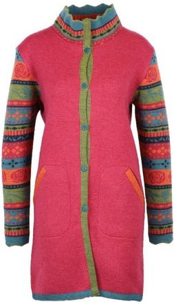 Flomax Oversize Mantel Rosalia Wolljacke f&uuml;r Damen | rot