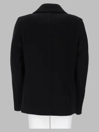 HUGO BOSS Double-Breasted Wool Blazer - Black