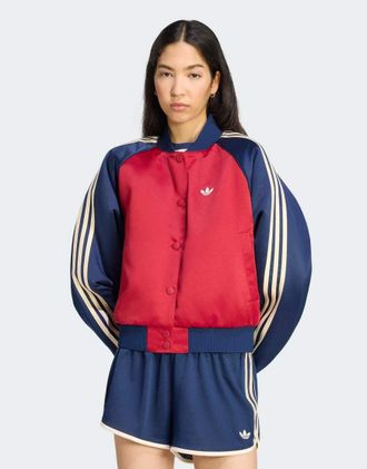 adidas Originals giacca bomber SST in raso, rosso team victory / night