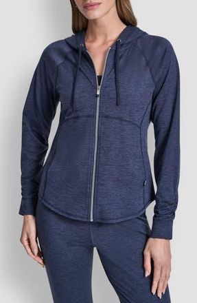 DKNY Spacedye Full Zip Hoodie in Peacoat Spacedye at Nordstrom Rack, Size X-Small